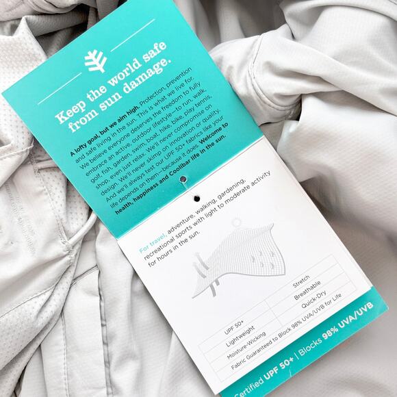 Coolibar NEW Verdon Packable UV Summer Jacket Men's XL‎ Gray UPF 50+ Lightweight - Picture 9 of 11